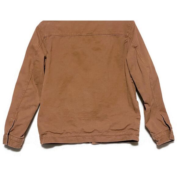 Zara Zip Up Jacket Men's Size Small Burnt Sienna Brown Made in Turkey - Picture 7 of 8